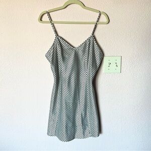 Y2K 2000s mcbling Victoria secret satin houndstooth slip dress nightgown
